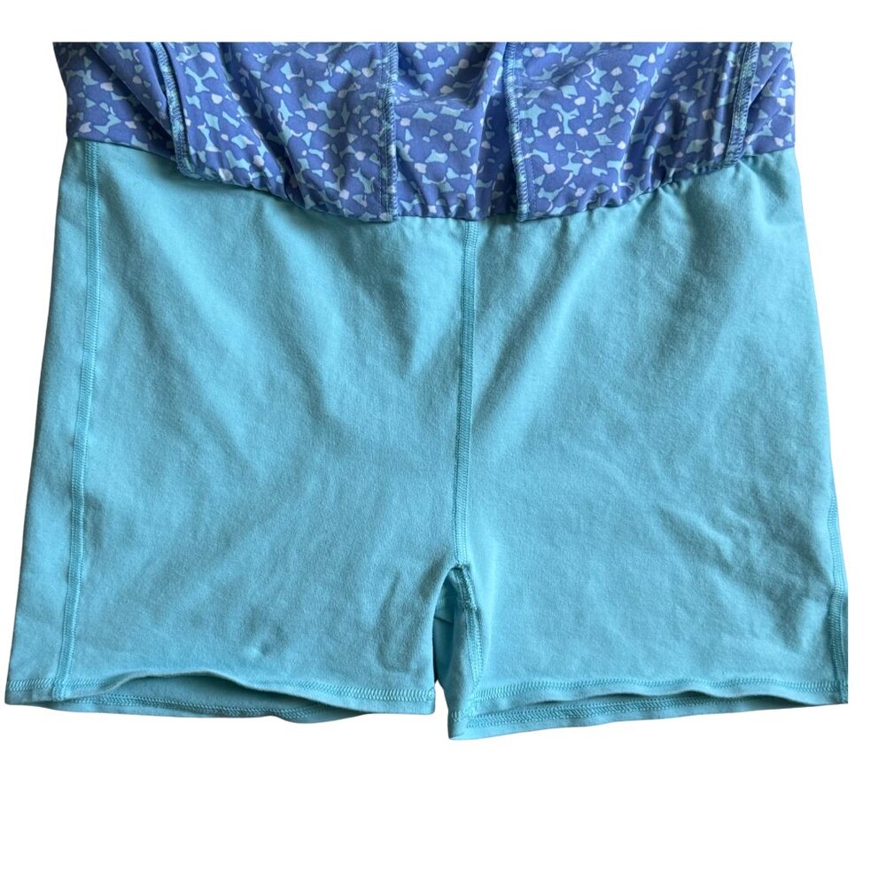 T by Talbots Blue Print Stretch Skort Zip Pockets Petite Medium Pull-On - Picture 6 of 6